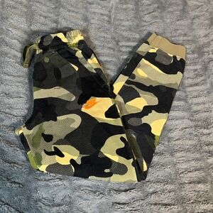 Nike Kids Camouflage Jogger Sweatpants Size L Green Black Athletic